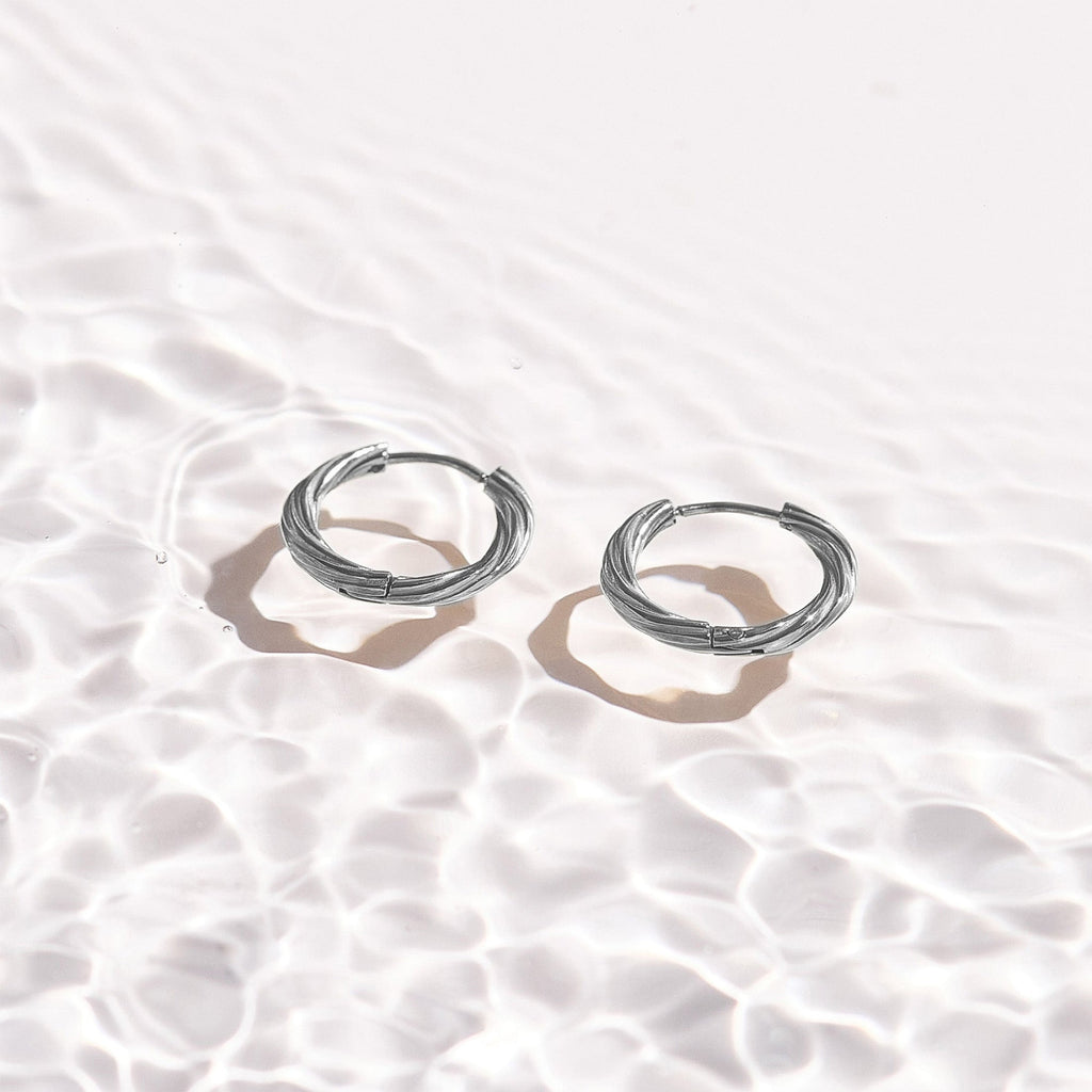Twist Texture Huggie Hoop Earrings