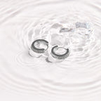 Pavé Crystal Huggie Hoop Earrings