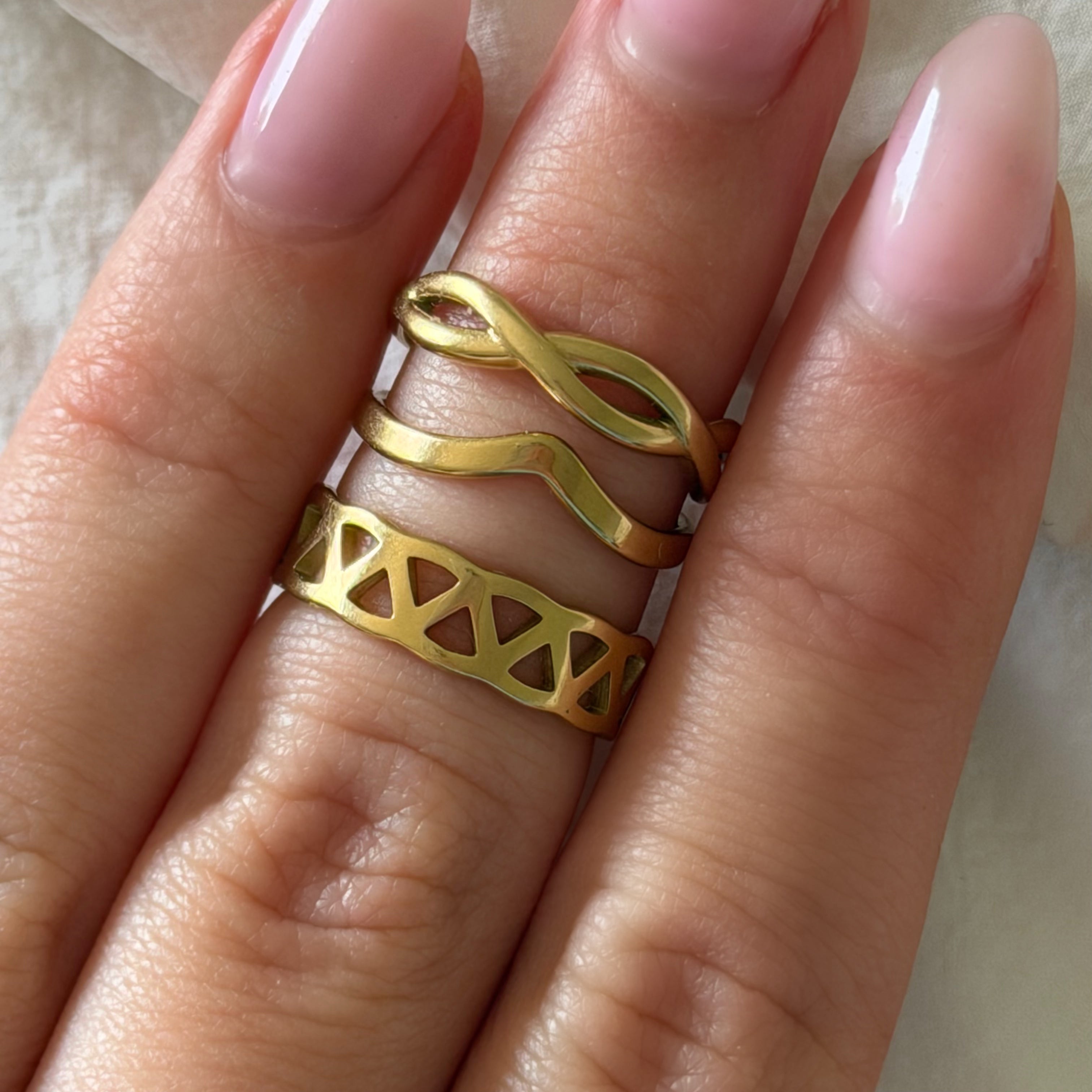 Glow Mix 3-Piece Pinky Rings Set