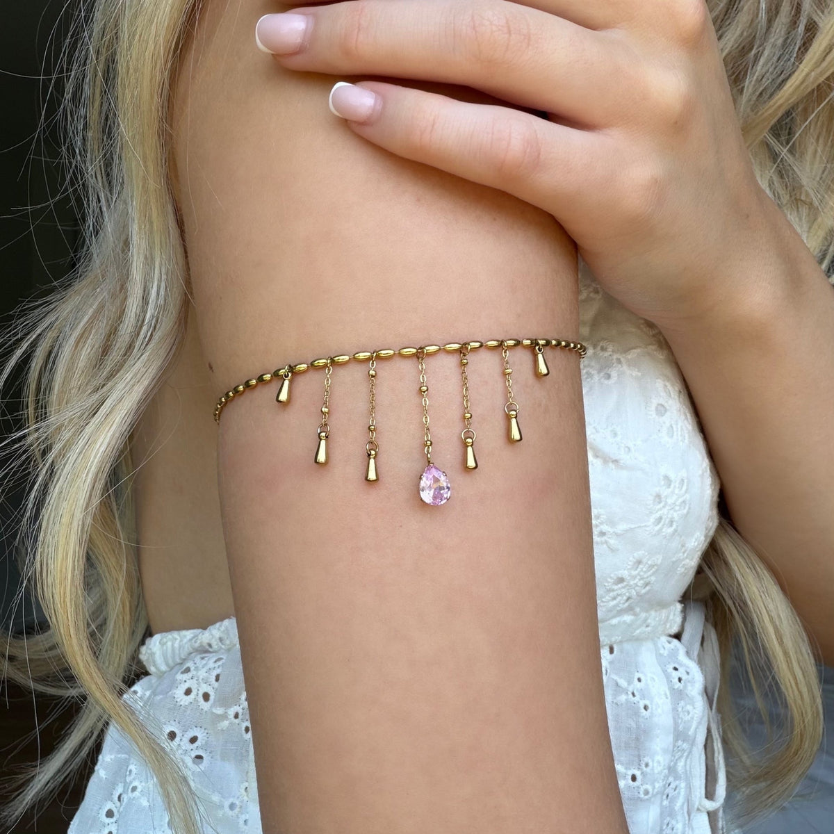 Golden Drop Arm Chain Gold