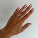 Crystal Curve Wrap Ring